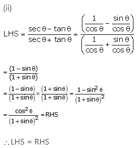 RS Aggarwal Solutions for Class 10 Maths Chapter 13–Trigonometric Identities Ex 8a Question 20