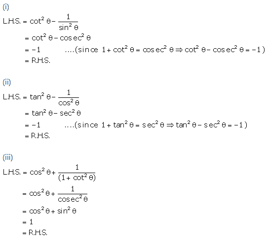 RS Aggarwal Solutions for Class 10 Maths Chapter 13–Trigonometric Identities Ex 8a Question 5