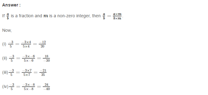 RS Aggarwal Solutions for Class 8 Maths Chapter 1–Rational Numbers Ex 1A Q1