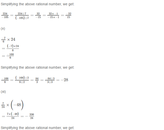 RS Aggarwal Solutions for Class 8 Maths Chapter 1–Rational Numbers Ex 1D Q1