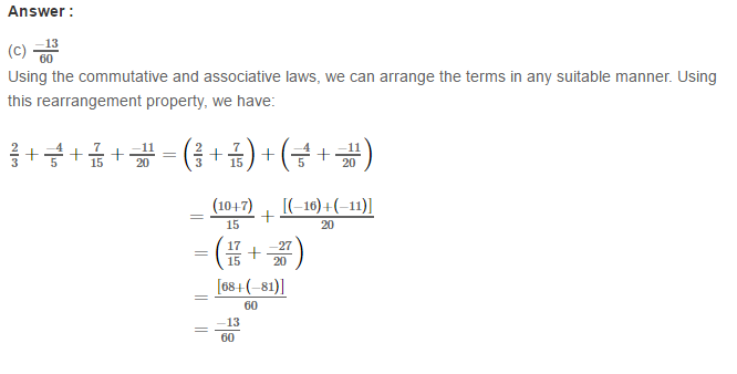 RS Aggarwal Solutions for Class 8 Maths Chapter 1–Rational Numbers Ex 1H Q7
