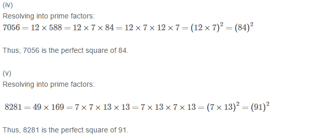 RS Aggarwal Solutions for Class 8 Maths Chapter 3–Squares and Square Roots Exercise 3A Q2