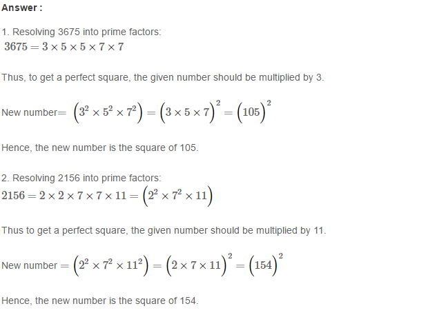 RS Aggarwal Solutions for Class 8 Maths Chapter 3–Squares and Square Roots Exercise 3A Q3