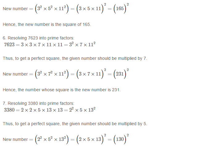 RS Aggarwal Solutions for Class 8 Maths Chapter 3–Squares and Square Roots Exercise 3A Q3