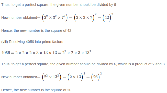 RS Aggarwal Solutions for Class 8 Maths Chapter 3–Squares and Square Roots Exercise 3A Q4