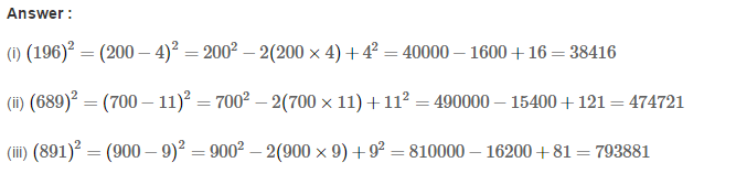 RS Aggarwal Solutions for Class 8 Maths Chapter 3–Squares and Square Roots Exercise 3B Q9