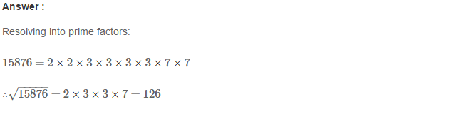 RS Aggarwal Solutions for Class 8 Maths Chapter 3–Squares and Square Roots Exercise 3D Q11