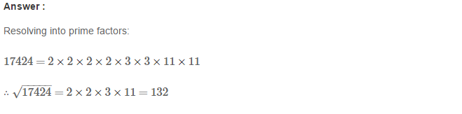 RS Aggarwal Solutions for Class 8 Maths Chapter 3–Squares and Square Roots Exercise 3D Q12