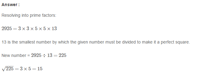 RS Aggarwal Solutions for Class 8 Maths Chapter 3–Squares and Square Roots Exercise 3D Q14