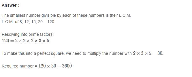 RS Aggarwal Solutions for Class 8 Maths Chapter 3–Squares and Square Roots Exercise 3D Q18