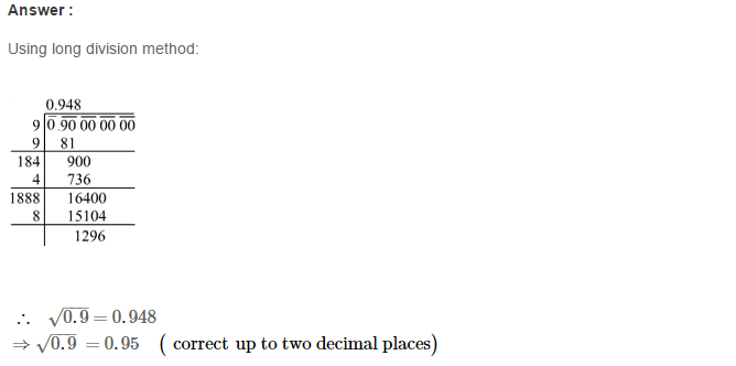 RS Aggarwal Solutions for Class 8 Maths Chapter 3–Squares and Square Roots Exercise 3F Q11