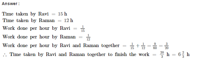 RS Aggarwal Solutions for Class 8 Maths Chapter 13–Time and Work Ex 13A Q2