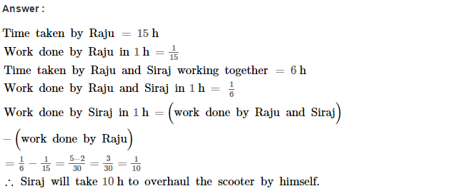 RS Aggarwal Solutions for Class 8 Maths Chapter 13–Time and Work Ex 13A Q4