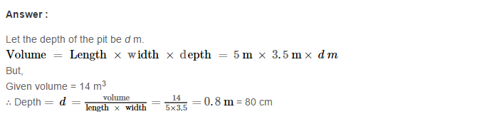 RS Aggarwal Solutions for Class 8 Maths Chapter 20–Volume and Surface Area of Solids Ex 20A Q15