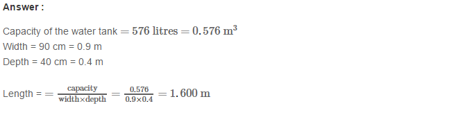 RS Aggarwal Solutions for Class 8 Maths Chapter 20–Volume and Surface Area of Solids Ex 20A Q16