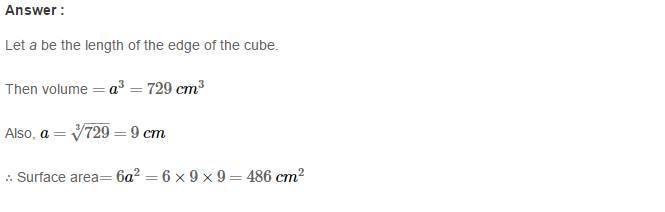 RS Aggarwal Solutions for Class 8 Maths Chapter 20–Volume and Surface Area of Solids Ex 20A Q27