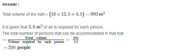 RS Aggarwal Solutions for Class 8 Maths Chapter 20–Volume and Surface Area of Solids Ex 20A Q5