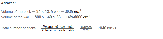 RS Aggarwal Solutions for Class 8 Maths Chapter 20–Volume and Surface Area of Solids Ex 20A Q9