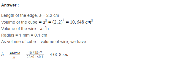 RS Aggarwal Solutions for Class 8 Maths Chapter 20–Volume and Surface Area of Solids Ex 20B Q16