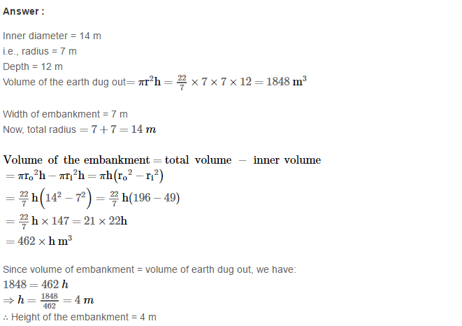 RS Aggarwal Solutions for Class 8 Maths Chapter 20–Volume and Surface Area of Solids Ex 20B Q18