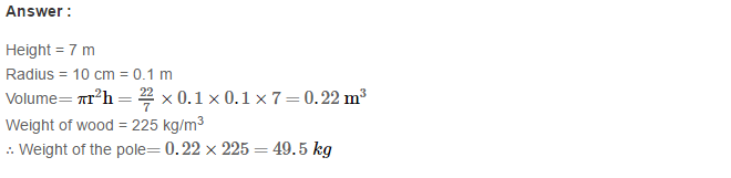 RS Aggarwal Solutions for Class 8 Maths Chapter 20–Volume and Surface Area of Solids Ex 20B Q3