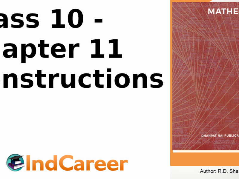 RD Sharma Solutions for Class 10 Maths Chapter 11–Constructions