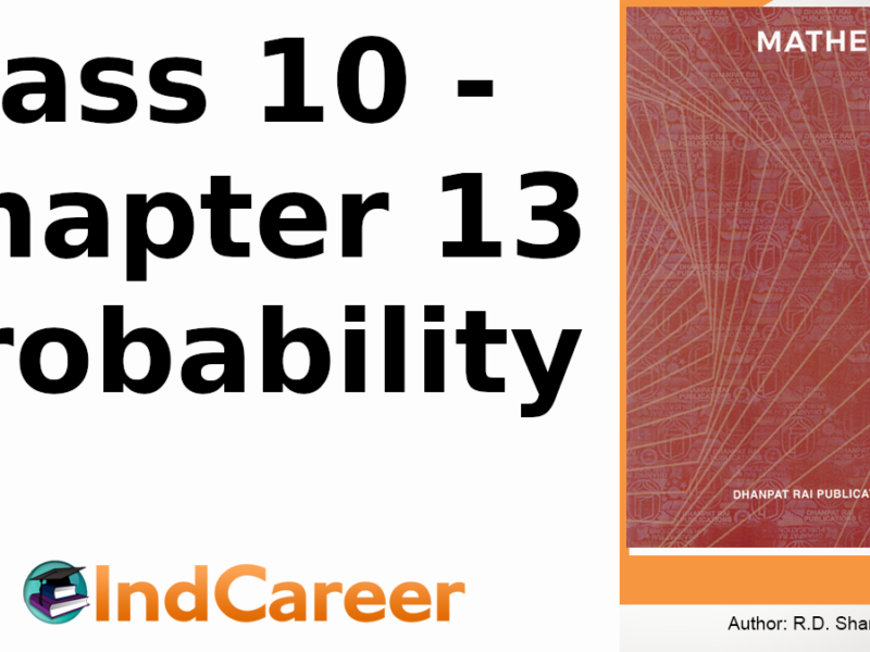 RD Sharma Solutions for Class 10 Maths Chapter 13–Probability
