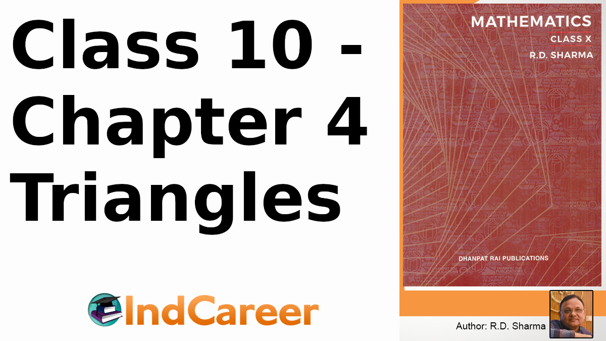 RD Sharma Solutions for Class 10 Maths Chapter 4–Triangles