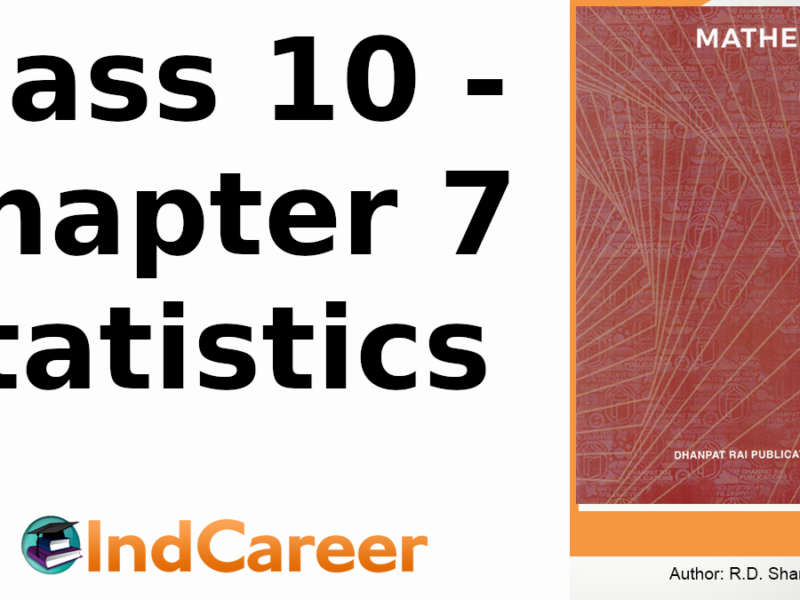 RD Sharma Solutions for Class 10 Maths Chapter 7–Statistics