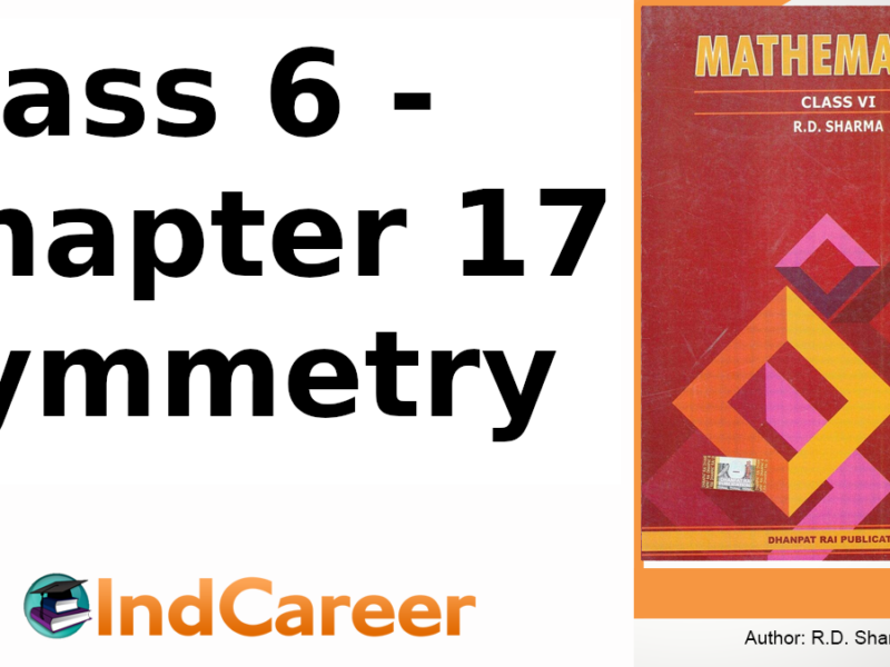 RD Sharma Solutions for Class 6 Maths Chapter 17–Symmetry