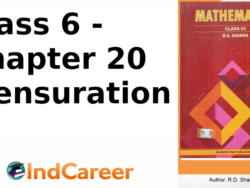 RD Sharma Solutions for Class 6 Maths Chapter 20–Mensuration