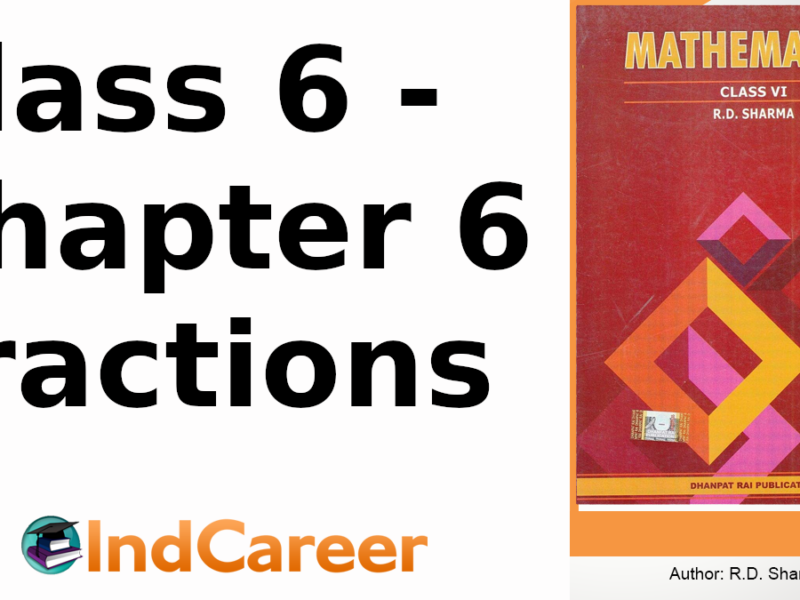 RD Sharma Solutions for Class 6 Maths Chapter 6–Fractions