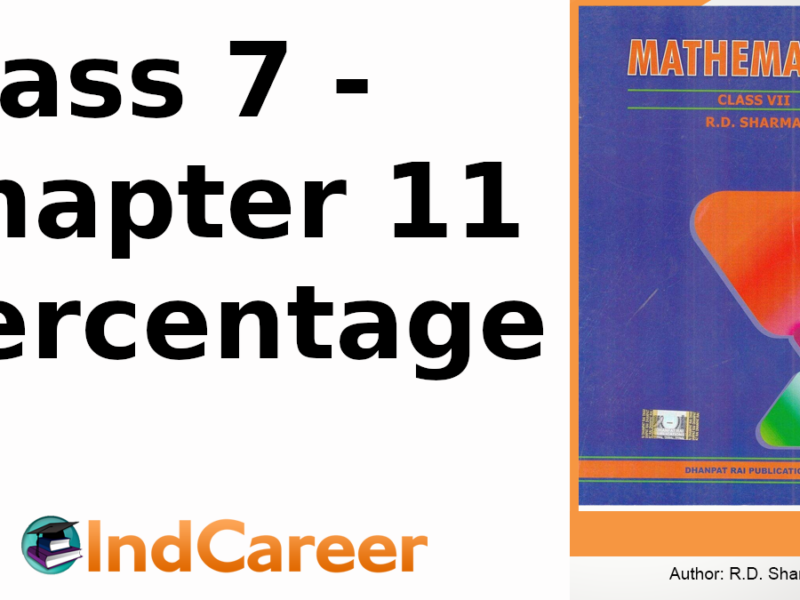 RD Sharma Solutions for Class 7 Maths Chapter 11–Percentage