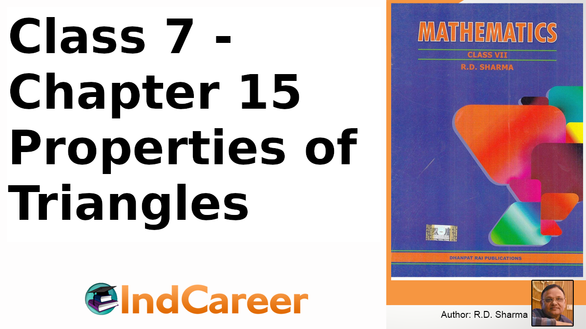 RD Sharma Solutions for Class 7 Maths Chapter 15–Properties of Triangles