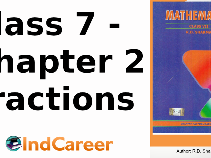 RD Sharma Solutions for Class 7 Maths Chapter 2–Fractions