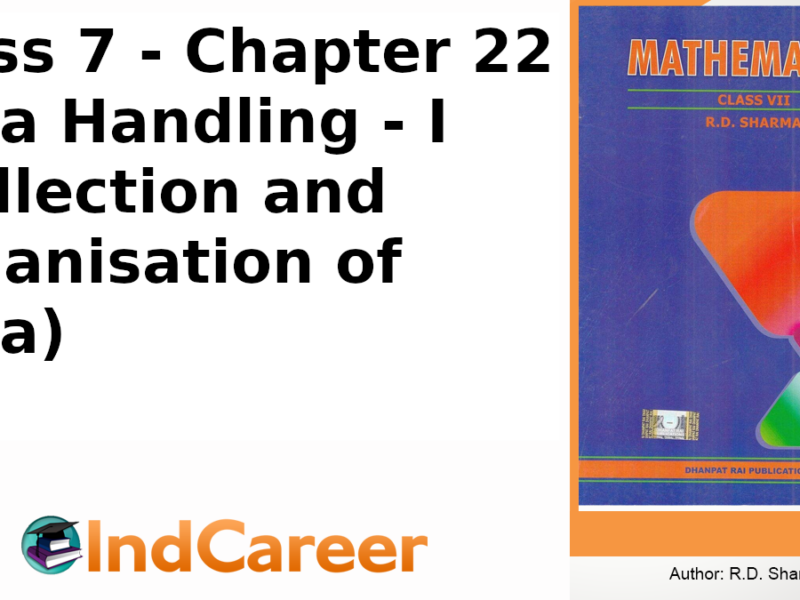 RD Sharma Solutions for Class 7 Maths Chapter 22–Data Handling - I (Collection and Organisation of Data)