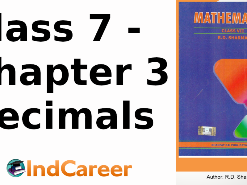 RD Sharma Solutions for Class 7 Maths Chapter 3–Decimals