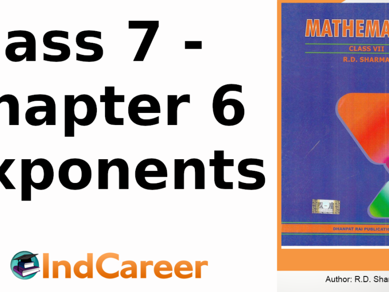 RD Sharma Solutions for Class 7 Maths Chapter 6–Exponents
