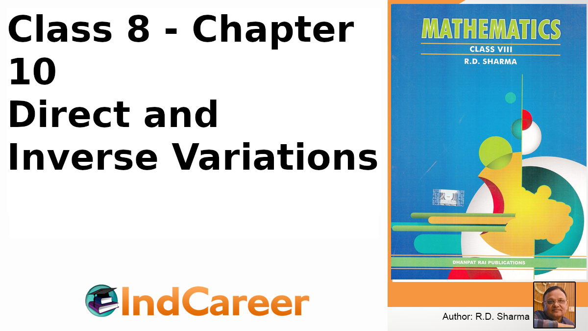 RD Sharma Solutions for Class 8 Maths Chapter 10–Direct and Inverse Variations