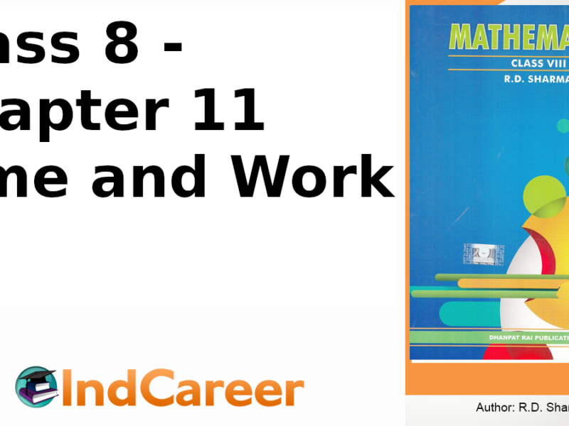 RD Sharma Solutions for Class 8 Maths Chapter 11–Time and Work