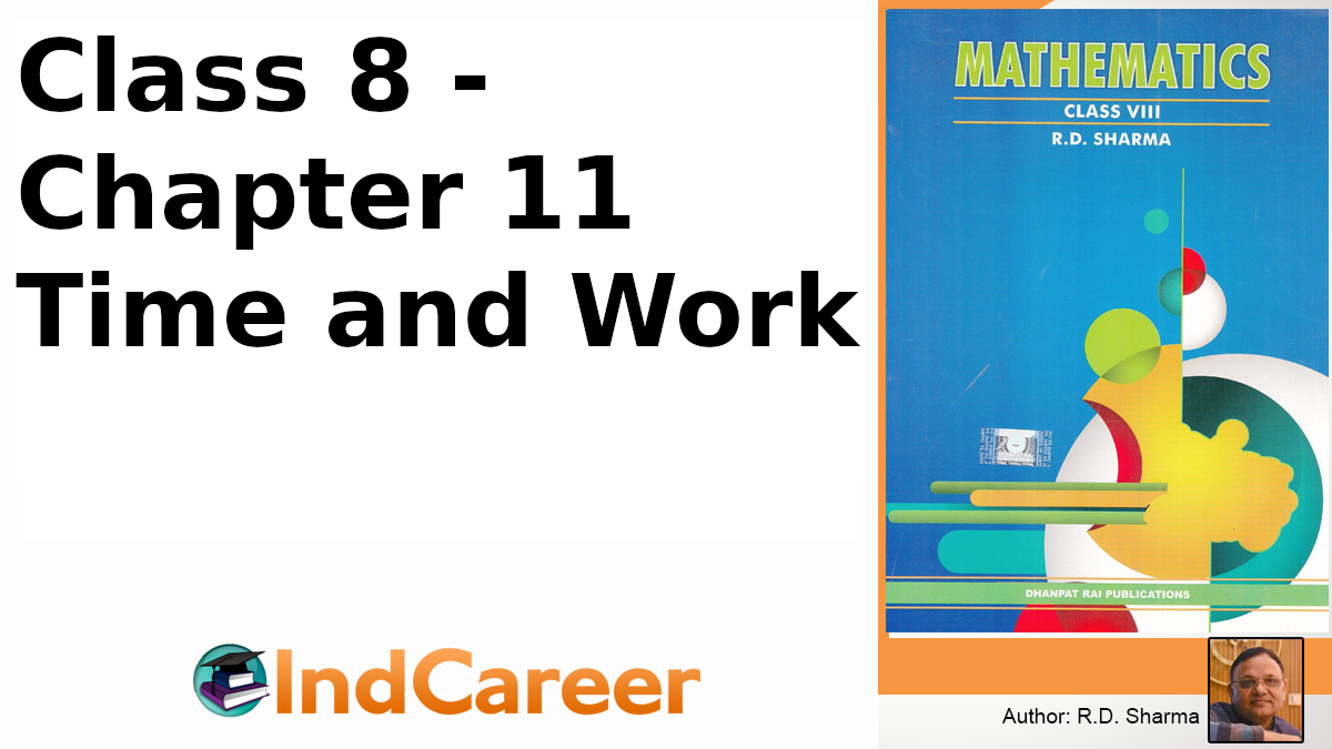 RD Sharma Solutions for Class 8 Maths Chapter 11–Time and Work