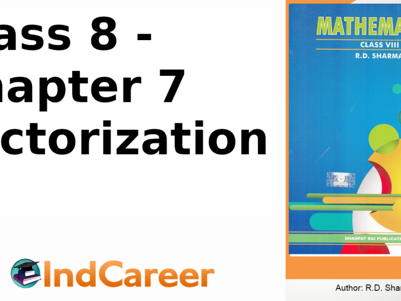 RD Sharma Solutions for Class 8 Maths Chapter 7–Factorization