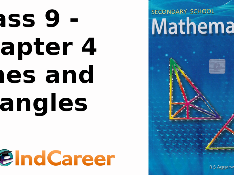 RS Aggarwal Solutions for Class 9 Maths Chapter 4–Lines and Triangles