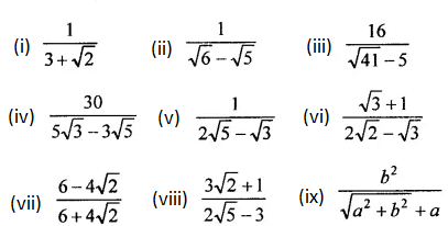 RD Sharma Solutions for Class 9 Maths Chapter 3: Rationalisation