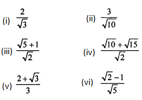 RD Sharma Solutions for Class 9 Maths Chapter 3: Rationalisation