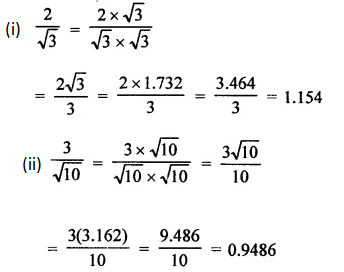RD Sharma Solutions for Class 9 Maths Chapter 3: Rationalisation