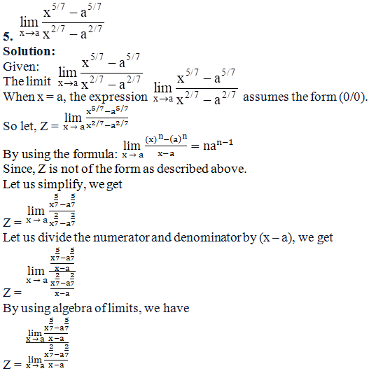 RD Sharma Solutions for Class 11 Maths Chapter 29 – Limits