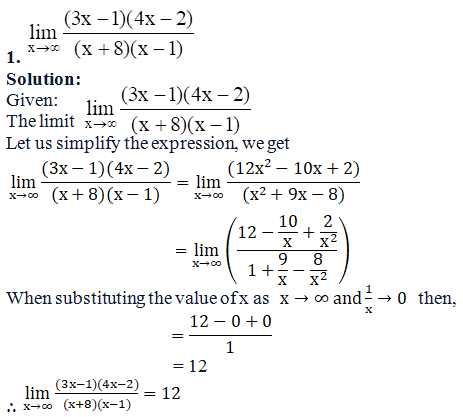 RD Sharma Solutions for Class 11 Maths Chapter 29 – Limits