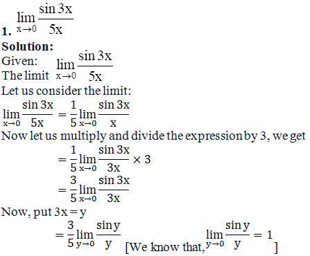 RD Sharma Solutions for Class 11 Maths Chapter 29 – Limits