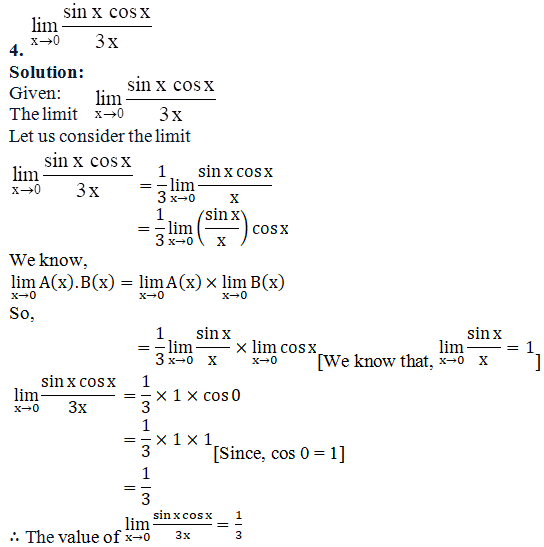 RD Sharma Solutions for Class 11 Maths Chapter 29 – Limits